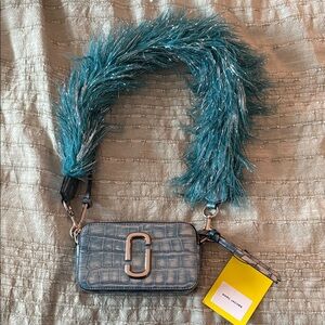 NWT Marc Jacobs Textured Blue Crossbody Bag
